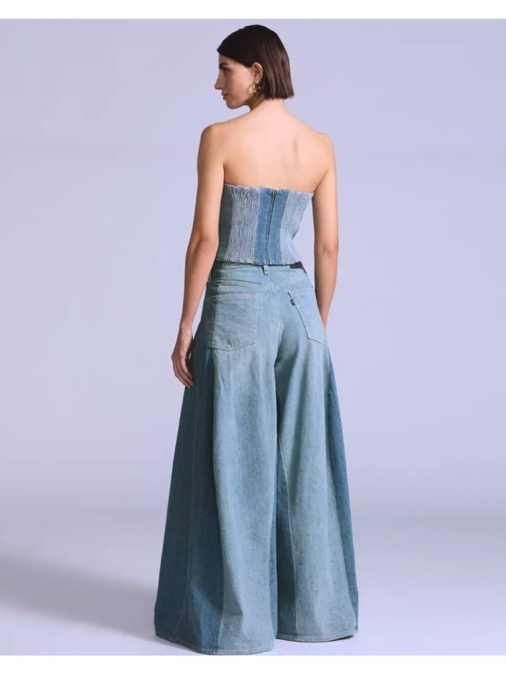 New Levi's 31x31 Blue Label Women's Roper Jeans Barrel Made of Japan Medium Wash - Picture 7 of 10